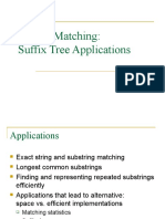 Pattern Matching: Suffix Tree Applications