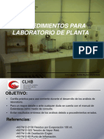 Procedimientos para Laboratorio de Planta