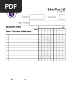 School Form 2 (SF2) Daily Attendance Report of Learners