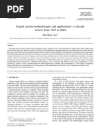 Paper 1 Expert System Methodologies and Applications - A Decade Review From 1995 To 2004.