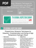 Phased Array Ultrasonic Techniques For Detection, Characterization and Sizing of High Temperature Hydrogen Attack