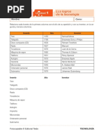 Fichas Sin Soluciones. Tecnologia 4 ESO Teide