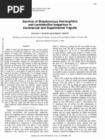 Survival of Streptococcus Thermophilus and Lactobacillus Bulgaricus in Commercial and Experimental Yogurts