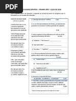 Examen de Idioma Español - Hay Algo Que Sigue Vivo