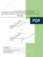 Torsion: Design of Reinforced Concrete Structures I