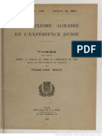 Pham Van Bach Marxisme Agraire Experience Russe 1936