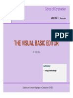 The Visual Basic Editor: School of Construction