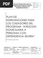 Plan de Intervencion para Cuidadores Dependencia Severa