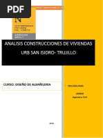 Analisis Construcciones de Viviendas Urb San Isidro - Trujillo PDF