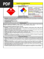 Tarjeta de Emergencia de Heptano y Hexano