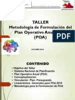 Metodologia para Formulacion Del Poa Municipal