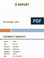 Morning Report Case: 7th October, 2011