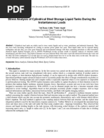 Stress Analysis of Cylindrical Steel Storage Liquid Tanks During The Instantaneous Loads