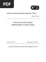 GB5009. 12 2010 Determination of Lead in Foods