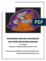 Southwest Baptist University 2008 Wide Receivers Manual: J.C. Dawkins Offensive Coordinator/Wide Receivers Coach