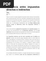 Impuestos Directos e Indirectos