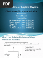 Ohm's Law and Its Microscopic View