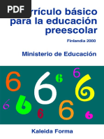 Curriculo Bc3a1sico para La Educacic3b3n Preescolar Finlandia 2000 PDF