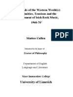 Matteo Cullen Thesis Vagabonds of Western World, Continuities, Tensions and The Development in Irish Rock Music 1968-1978