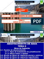 TEMA 2 AGUA POTABLE Resumen para Examen Obras de Captacion EJ2018