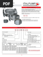 Filtro para Gas de Italpump - Datos Técnicos