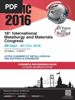 18 International Metallurgy and Materials Congress: Beyond 45