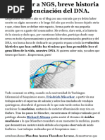 De Sanger A NGS, Breve Historia de La Secuenciación Del DNA. - Una Bióloga en La Cocina.