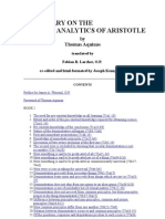 Aquinas Commentary On The Posterior Analytics of Aristotle