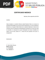 Certificado Medico