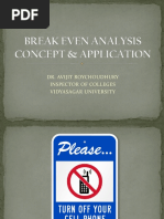 Break Even Analysis