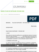 Model Plan de Instruire-Testare SSM - (DOC Document)