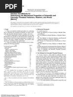 ASTM F606 Standard Test Methods For Determining The Mechanical Properties of Externally and Internally Threaded Fasteners, Washers, and Rivets