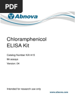 Chloramphenicol Elisa Kit: Catalog Number KA1415 96 Assays