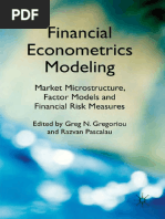 Financial Econometrics Modeling Market Microstructure, Factor Models and Financial Risk Measures