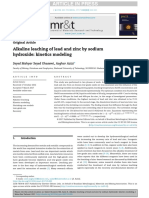 Alkaline Leaching of Lead and Zinc by Sodium Hydroxide Kinetics Modeling