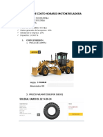Cálculo de Costo Horario Motoniveladora