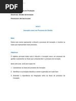 Aula 2 - Inovação Como Um Processo de Gestão