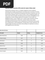 Internal Factor Evaluation