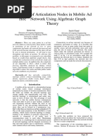 Detection of Articulation Nodes in Mobile Ad Hoc Network Using Algebraic Graph Theory