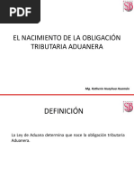 Nacimiento de La Obligacion Tributaria Aduanera