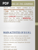 Background of The Company: State-Owned Telecommunication India