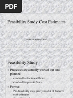 Feasibility Study Cost Estimates: ©2002 Dr. Bradley C Paul