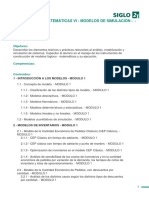 Herramientas Matemáticas Vi - Modelos de Simulación