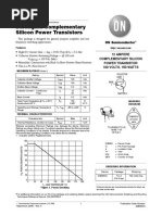 2N6052 Darlington Complementary Silicon Power Transistors