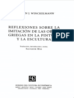 Winckelmann. Sobre La Imitación de Las Obras Griegas en La Pintura y La Escultura