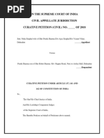 In The Supreme Court of India Civil Appellate Jurisdiction Curative Petition (Civil) No. - of 2018