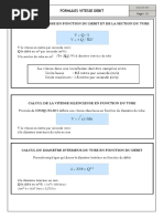 Formule Vitesse Debit PDF