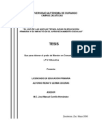 (Calculo Porcentaje +++tesis El Uso de Las Nuevas Tecnologias en Educacion Primaria