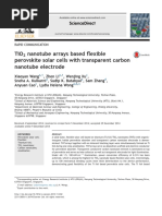Tio Nanotube Arrays Based Exible Perovskite Solar Cells With Transparent Carbon Nanotube Electrode