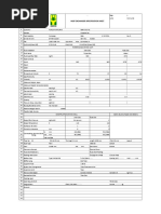 Heat Exchanger Specification Sheet